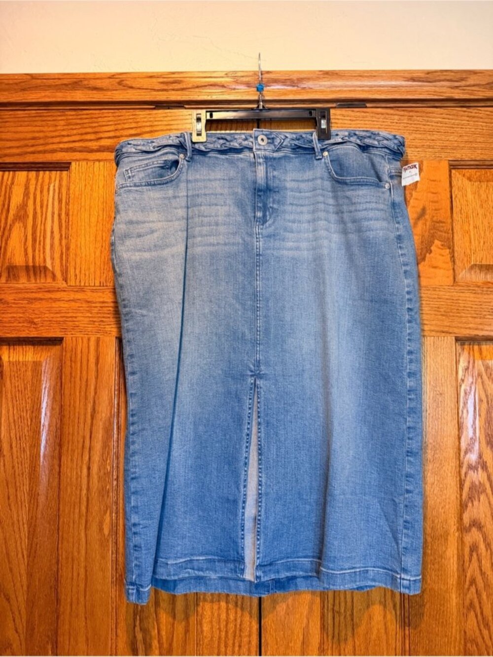 J. Jill Denim Plus Size Skirt with Front Slit